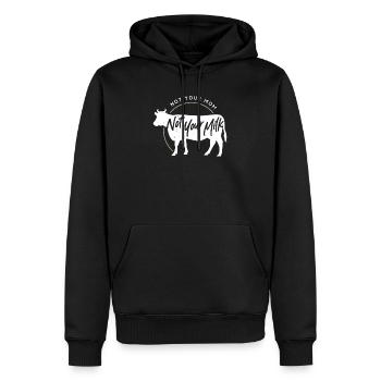 Vegan - vegan vegan nutrition gift - Men’s Premium Organic Hoodie - black - Front - Nico (187cm)