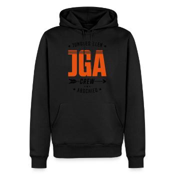 jga crew junggesellen - Männer Premium Bio Hoodie - Schwarz - Vorne - Nico (187cm)