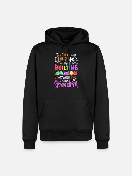 Quilting - Men’s Premium Organic Hoodie - black