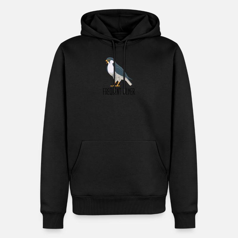 Lustiges Wanderfalken-Birder-Geschenk - Männer Premium Bio Hoodie - Schwarz