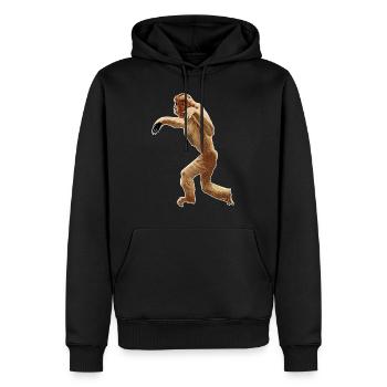 Gibbon - Männer Premium Bio Hoodie - Schwarz - Vorne - Nico (187cm)
