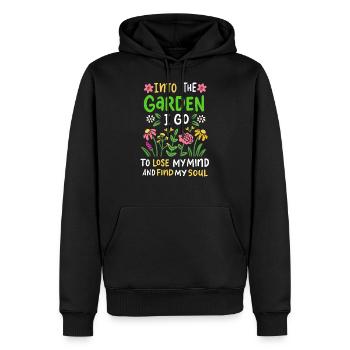Jardinier jardinier jardinier amateur - Sweat à capuche Premium bio Homme - noir - Devant - Nico (187cm)