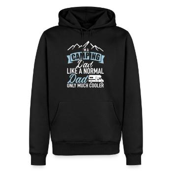 Campeur - Sweat à capuche Premium bio Homme - noir - Devant - Nico (187cm)