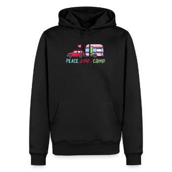 Zelten Campen Camper - Männer Premium Bio Hoodie - Schwarz - Vorne - Nico (187cm)