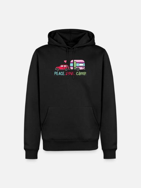 Camping Camper Camper - Sweat à capuche Premium bio Homme - noir