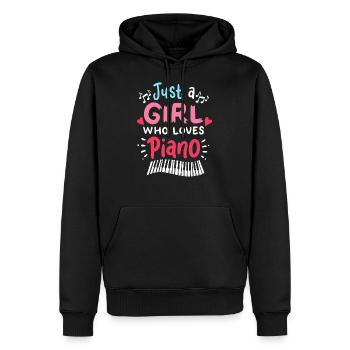 Klavier Piano - Männer Premium Bio Hoodie - Schwarz - Vorne - Nico (187cm)