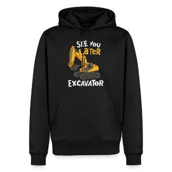 Bagger Baggern Fahrer Bau - Männer Premium Bio Hoodie - Schwarz - Vorne - Nico (187cm)