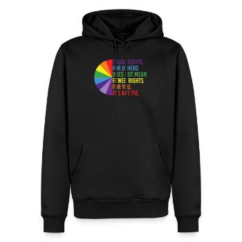 L'égalité des droits pour les autres ne signifie pas moins de droits - Sweat à capuche Premium bio Homme - noir - Devant - Nico (187cm)