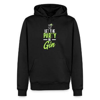 Let the party be gin - fun word game - Men’s Premium Organic Hoodie - black - Front - Nico (187cm)