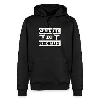 Medellin Kartell Pablo Escobar - Männer Premium Bio Hoodie - Schwarz - Vorne - Nico (187cm)