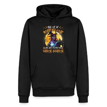 Buckle Up Buttercup You Just Flipped My Witch - Männer Premium Bio Hoodie - Schwarz - Vorne - Nico (187cm)