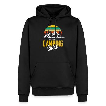 Chemise de camping - Sweat à capuche Premium bio Homme - noir - Devant - Nico (187cm)