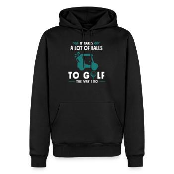 Golf Golfer Golfen - Männer Premium Bio Hoodie - Schwarz - Vorne - Nico (187cm)
