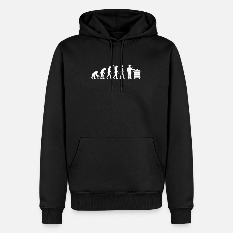 Apiculteur - Evolution humaine, Darwin - Sweat à capuche Premium bio Homme - noir