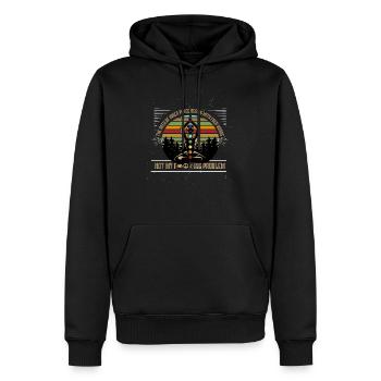 Yoga Meditation Mantra Lustig - Männer Premium Bio Hoodie - Schwarz - Vorne - Nico (187cm)