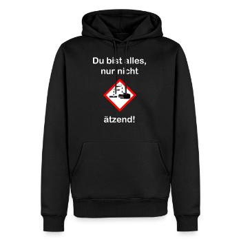 Ätzend Geschenk Chemie - Männer Premium Bio Hoodie - Schwarz - Vorne - Nico (187cm)