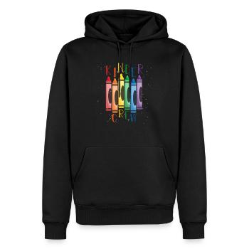 Maternelle préscolaire - Sweat à capuche Premium bio Homme - noir - Devant - Nico (187cm)