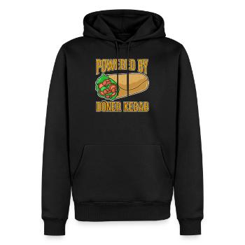 Propulsé par Doner Kebab - Propulsé par Doner Kebab - Sweat à capuche Premium bio Homme - noir - Devant - Nico (187cm)