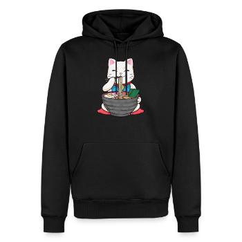 Japon Ramen Noodle Miso Cat Sushi - Sweat à capuche Premium bio Homme - noir - Devant - Nico (187cm)