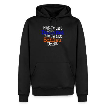 Hab jetzt den Doktortitel - Männer Premium Bio Hoodie - Schwarz - Vorne - Nico (187cm)