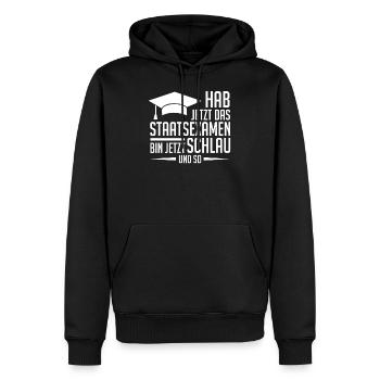 J’ai l’examen d’État. - Sweat à capuche Premium bio Homme - noir - Devant - Nico (187cm)