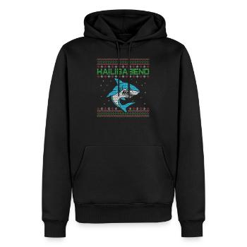 Weihnachten Angeln Angler Fischen Ugly Xmas - Männer Premium Bio Hoodie - Schwarz - Vorne - Nico (187cm)