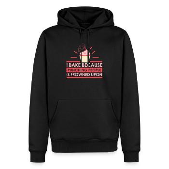 Backen Bäcker Bäckerin Therapie - Männer Premium Bio Hoodie - Schwarz - Vorne - Nico (187cm)