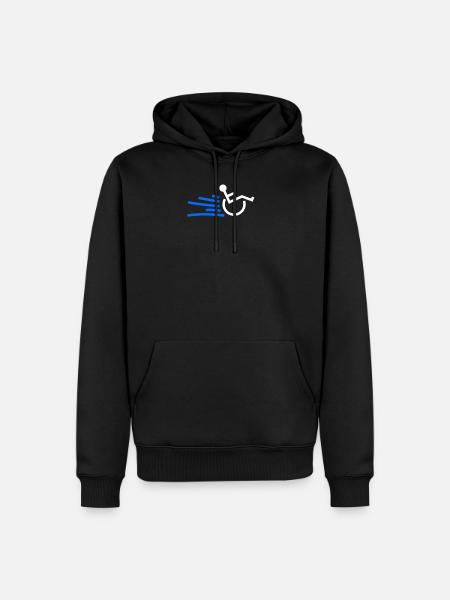 Rollstuhl - Männer Premium Bio Hoodie - Schwarz