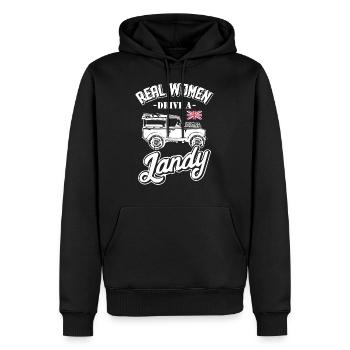 Real Women Drive A Landy - Sweat à capuche Premium bio Homme - noir - Devant - Nico (187cm)