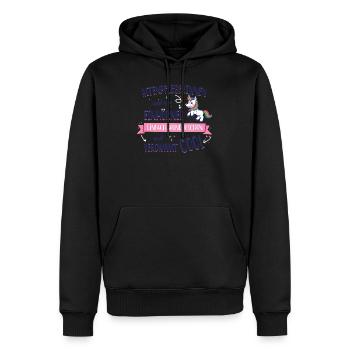 L’aide-soignante pour personnes âgées est comme une licorne adage aide-soignante - Sweat à capuche Premium bio Homme - noir - Devant - Nico (187cm)