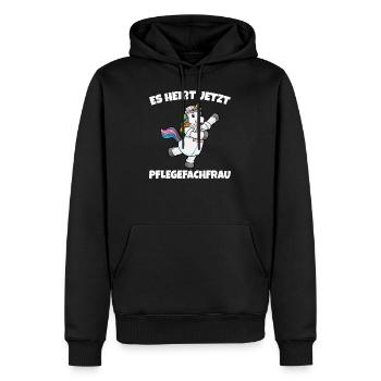 Altenpflege Krankenpflege Pflegekraft Einhorn - Männer Premium Bio Hoodie - Schwarz - Vorne - Nico (187cm)