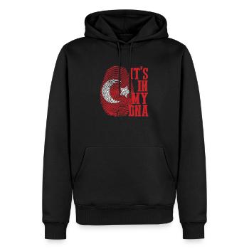 Türkei Flagge | Türkisch Türke Türken Geschenkidee - Männer Premium Bio Hoodie - Schwarz - Vorne - Nico (187cm)