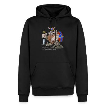 NORWEGEN VIKING T-Shirts, Textilien und Geschenkideen - Männer Premium Bio Hoodie - Schwarz - Vorne - Nico (187cm)