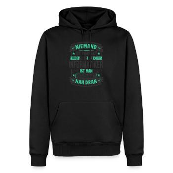 Perfekter Informatiker Spruch Computer Nerd PC Ges - Männer Premium Bio Hoodie - Schwarz - Vorne - Nico (187cm)