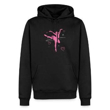 Danseur de ballet | Cadeau de passe-temps de ballerine dansante - Sweat à capuche Premium bio Homme - noir - Devant - Nico (187cm)