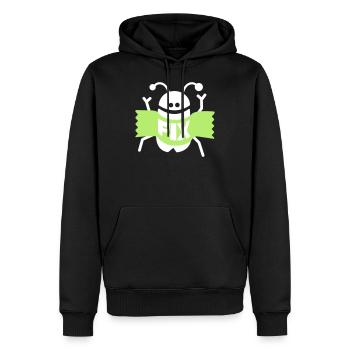 correction d'un bug - Sweat à capuche Premium bio Homme - noir - Devant - Nico (187cm)