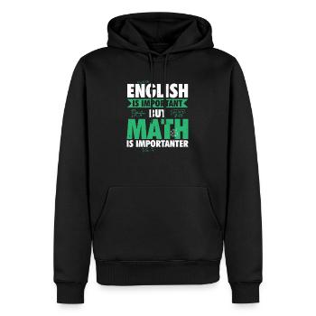 Professeur de mathématiques | Maths Mathe mathématiciens Cadeaux - Sweat à capuche Premium bio Homme - noir - Devant - Nico (187cm)
