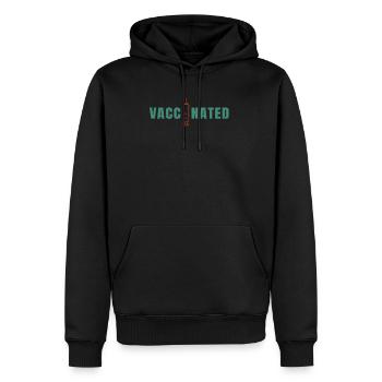 Vaccinated - Vaccine - Pro Vaccination - Syringe - Männer Premium Bio Hoodie - Schwarz - Vorne - Nico (187cm)