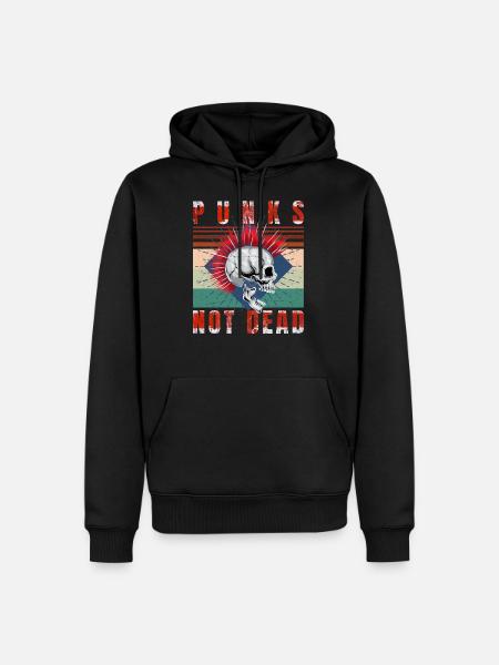 Punk's Not Dead - Punk Rock - Vintage - Herre Premium økologisk hoodie - sort