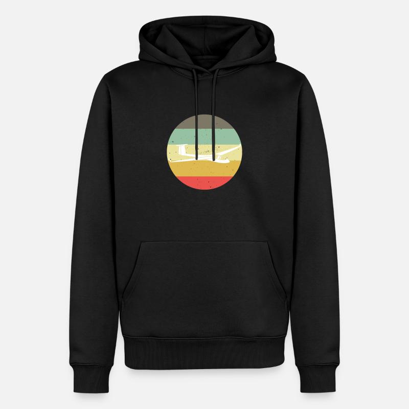 Planeur | Cadeau de pilote d'aviation de planeur - Sweat à capuche Premium bio Homme - noir