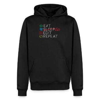 Video Editor Mediengestalter Zitat - Männer Premium Bio Hoodie - Schwarz - Vorne - Nico (187cm)