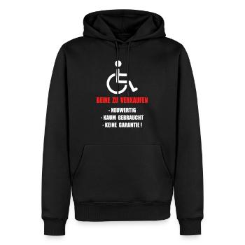 Rollstuhl Handicap Humor Behinderung Rolli - Männer Premium Bio Hoodie - Schwarz - Vorne - Nico (187cm)