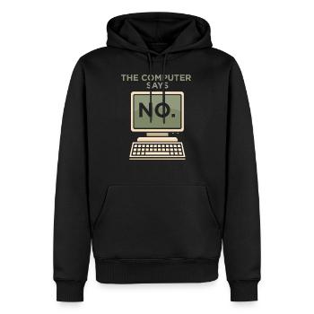 TECH GEEK: L'ordinateur dit non. - Sweat à capuche Premium bio Homme - noir - Devant - Nico (187cm)