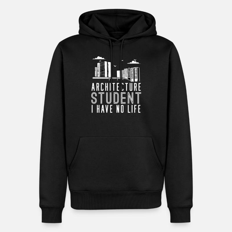 Etudiant architecte architecte - Sweat à capuche Premium bio Homme - noir