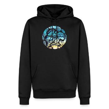 Winter magic design for an art lover - Men’s Premium Organic Hoodie - black - Front - Nico (187cm)