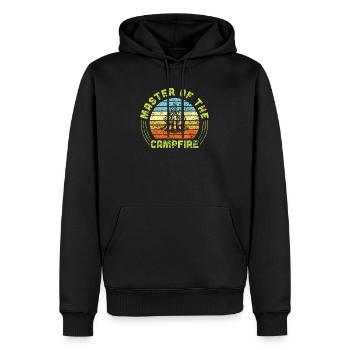 Master Of The Campfire Camping Camper Geschenk - Männer Premium Bio Hoodie - Schwarz - Vorne - Nico (187cm)