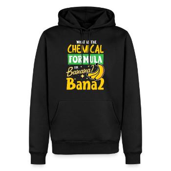 Quelle est la formule chimique de la banane BaNa2 - Sweat à capuche Premium bio Homme - noir - Devant - Nico (187cm)