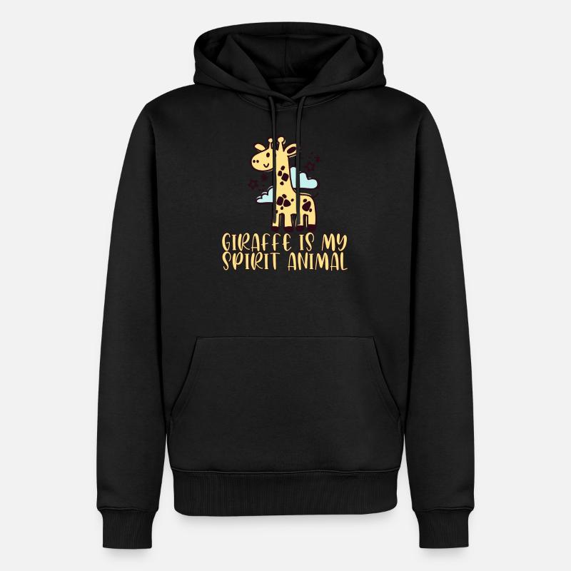 Giraffe - Männer Premium Bio Hoodie - Schwarz