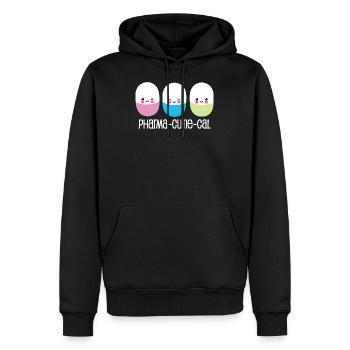 Pharma-Cute-Cal - Männer Premium Bio Hoodie - Schwarz - Vorne - Nico (187cm)