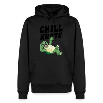 Chillkröte Schildkröte Rente Pensionierung - Männer Premium Bio Hoodie - Schwarz - Vorne - Nico (187cm)